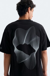 Camiseta Deportiva Oversize Negra de Algodón para Hombre Sportsly International, Cuello Redondo, Manga Corta, Color Sólido, Tejido Jersey Casual, Ecológica, 240g - Product Image 6