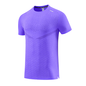 Chemise respirante légère à séchage rapide pour l'été, chemises de sport personnalisées, chemises de course pour hommes, vêtements de fitness anti-transpiration - Product Image 6