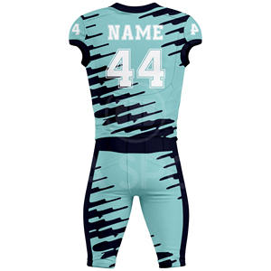 High Quality Custom American Football Uniform Set Half Jersey Pants Sublimated Design Breathable Eco-Friendly Fabric Team Wear - Product Image 3
