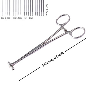 Pinzas de Septum con Agujas de 14G, 16G, 18G y 20G para Perforaciones en Ombligo, Nariz, Oreja, Lengua, Labio y Cuerpo - Product Image 3