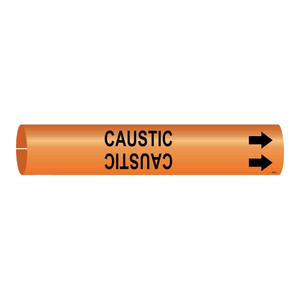 Marcador de Tuberías Brady Caustic Snap-On para la Identificación de Tuberías Corrosivas - Product Image 1