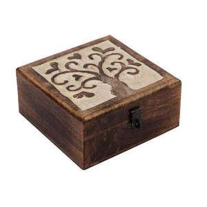 Hand Carved Wooden Jewelry <b>Box</b> for Jewelry Wooden <b>Gift</b> <b>Box</b> For Home Table Top Thanks Giving Use - Product Image 6