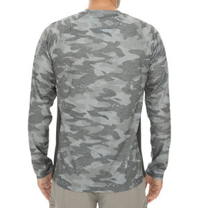 T-shirts de pêche pour hommes à manches longues, légers, respirants, 100 % polyester, impression par sublimation personnalisée, UPF 50 - Product Image 3