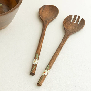 Hand Painted Wooden Cutlery Spoon premium quality Modern Design For Dinner table Salad Serving Spoon - Product Image 1