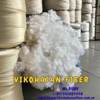 Precio Económico, Certificado ISO 9001/OEKO-TEX, Fibras de Poliéster PET 3D Finas, Fibra Corta de Poliéster 3D HCS Blanca Reciclable Vikohasan Spinning