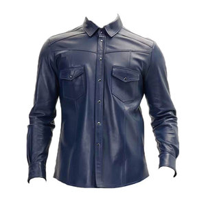 Chemises en cuir de haute qualité pour hommes, coupe confortable, tissu léger, finition douce, idéales pour le bureau et le quotidien. - Product Image 1