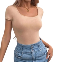 Combinaison de yoga premium pour femme, col rond bas, sans manches, amincissante, respirante, bretelles en Y, longueur mollet, vente en gros, Spandex/Nylon