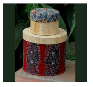 Decorative Artisan Round Gift Canisters Fabric Covered Lid <b>Keepsake</b> Containers Elegant Wedding Favor Presentation Storage <b>Boxes</b> - Product Image 3