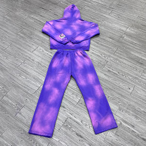 Conjunto de Sudadera con Capucha Oversize y Pantalones Acampanados con Pedrería Personalizado OEM - Product Image 4