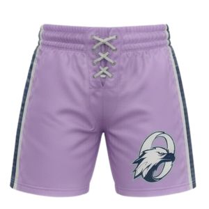 Men Purple Sublimated Ice Hockey Jersey Shorts Set Polyester V Neck Printed <b>Athletic</b> Sportswear Team Training Performance - Product Image 6