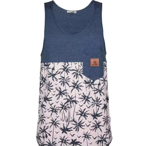 Débardeur pour homme à imprimé palmiers tropicaux, col rond, décontracté, respirant, en polyester tricoté, sans manches - Product Image 4