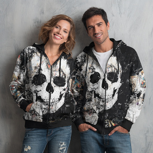 Sweat à capuche sublimé unisexe pour homme et femme, style streetwear hiver, avec fermeture éclair, nouvelle mode - Product Image 1