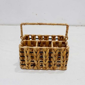 Cesta de Vino Ecológica de Jacinto de Agua, Diseño Nuevo, Rectangular, 4 Compartimentos, Multifuncional, con Asa Resistente - Product Image 6