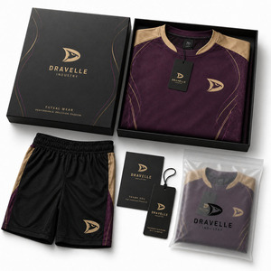 OEM Custom Sublimated Plus Size Anti-Bacterial Breathable <b>Polyester</b> Futsal Wear Set Football Uniform Jersey & <b>Shorts</b> - Product Image 5