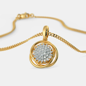 Collar con Colgante de Diamantes Cultivados en Laboratorio en Forma de Espiral Dorada - Product Image 5