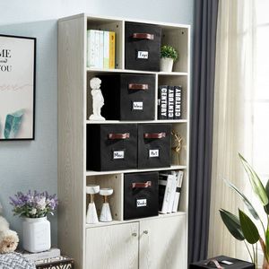 DECOMOMO Ensemble de 6 cubes de rangement en tissu noir pour une utilisation efficace de l'espace - Product Image 2