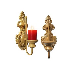 Hermoso Portavelas Rectangular de Metal Negro con Diseño Floral, Portavelas de Pared con Diseño Vintage para el Hogar - Product Image 3