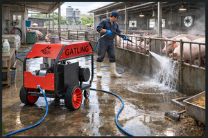 Nettoyeur haute pression à eau chaude 200 bars 20 MPa 2900 PSI pour la <span class=keywords><strong>désinfection</strong></span> des fermes, le <span class=keywords><strong>nettoyage</strong></span> des bâtiments d'élevage porcin et le lavage des installations animales - Product Image 6