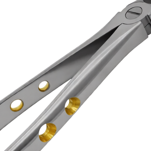 Forceps d'extraction dentaire # Forceps d'extraction dentaire F2 avec poignée dorée incrustée de diamants, instrument chirurgical dentaire en acier inoxydable - Product Image 6