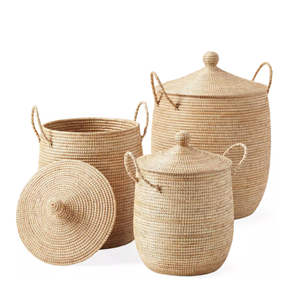 Premium Handwoven Seagrass Laundry <b>Basket</b>, <b>Large</b> Size Eco-Friendly <b>Storage</b> Organizer, Wholesale From Vietnam Factory - Product Image 5