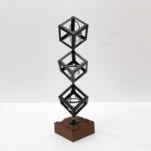 Portavelas Metálico Decorativo para el Hogar, Portavelas Vintage, Nuevo, Juego de 2 Portavelas Únicos de Metal y Concreto - Product Image 6