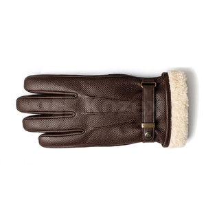 Gants d'hiver en cuir pour homme, écologiques et légers, doublés de laine, pour le sport, le travail en extérieur, la conduite et l'usage quotidien - Product Image 5