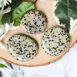 Piedra de Jaspe Dálmata Natural, Ovalada y Lisa, Cristal Curativo, Piedra de Palma, Piedra de Bolsillo para el Miedo, para Feng Shui, Decoración del Hogar, Venta al por Mayor - Product Image 4