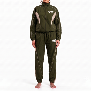 Conjunto Deportivo de Dos Piezas para Mujer, Chaqueta Cortavientos Ligera de Nailon, Ropa Deportiva con Logotipo Personalizado, Fabricante de Ropa al Por Mayor - Product Image 1