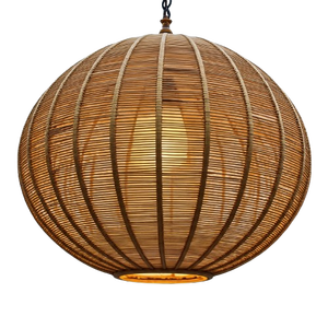 Lampe suspendue en rotin rétro industrielle tendance pour l'intérieur, vente en gros, luminaire décoratif en rotin - Product Image 5