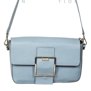 Sac à main long mini en cuir véritable à motif mignon, vintage, avec protection RFID, porte-cartes, fermeture à bouton, réglable - Product Image 1