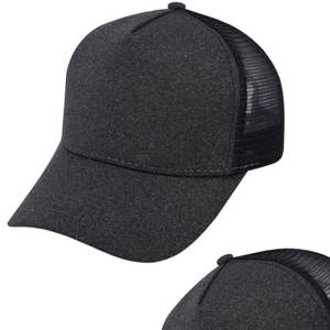 Casquette Trucker Gris Foncé Personnalisable avec Logo, Dos en Maille Noire, Casquette Snapback Vierge en Gros, 5 Panneaux, Gris Anthracite, pour Hommes et Femmes, Sport Baseball - Product Image 1