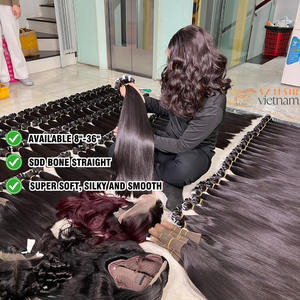 Cabello Humano Virgen Vietnamita Liso, Listo para Enviar, Grado 12A, Extensiones de Cabello Vietnamita Crudo, Precio de Mayoreo de Fábrica - Product Image 3