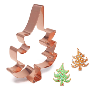 Emporte-pièce en cuivre pour biscuits, emporte-pièce en forme de sapin de Noël, emporte-pièce en cuivre très vendu et au design nouveau - Product Image 1
