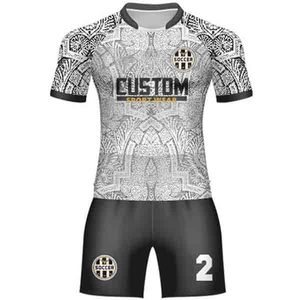 Ensemble d'uniformes de rugby personnalisés pour hommes, nom du joueur sur le devant, orange, noir, blanc, rayé, imprimé par sublimation, 100% polyester respirant et élastique - Product Image 2