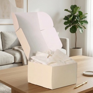 Meilleures ventes au Vietnam : Boîtes d'expédition recyclables en papier couché imprimé feuille d'or, auto-érectables, pour chapeaux et vêtements - Product Image 5