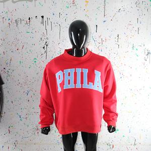 Sweat-shirt à capuche PHILA aux couleurs personnalisées, 100% coton, broderie appliquée, col large, hiver, URBAN PRODUCTIONS - Product Image 4