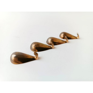 Metal <b>Wall</b> Decorative <b>Clothes</b> Hanger For Coat Hooks for Room and Handmade Use for Hot Sale Tear Drop Shape Brass Made Hanger - Product Image 2