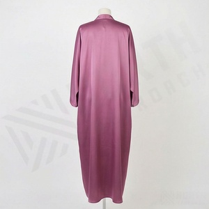 OEM Wholesale Abaya Modest Elegant Bat Sleeve Shining <b>Sparkly</b> Satin Women Muslim Dress High Quality Fashion Factory Supply - Product Image 2