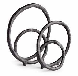 Multi round Shape Black Color Aluminum Metal Sculpture <b>For</b> Living Room <b>Table</b> Decoration Unique Design Round Metal Sculpture - Product Image 2
