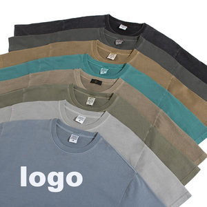 Camiseta Personalizada con Logotipo, 100% Algodón, Lavado Ácido, Hombros Caídos, Estilo Vintage para Hombre - Product Image 4