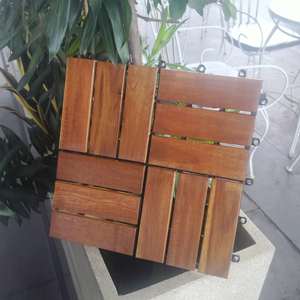 Envío Gratuito, Baldosas de Madera de Acacia de 12 x 12 Pulgadas, Encajables, para Pisos Interiores, Estilo Europeo, para Patio, Jardín y Terraza - Product Image 5