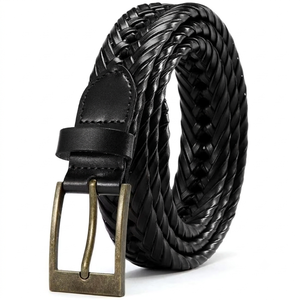 BS INTERNATIONAL NA242 Indian <b>Cow</b> Hide Leather Solid <b>Printed</b> Casual Belt Steel Skull Buckle Eco-Friendly Lightweight 3.8 CM - Product Image 6