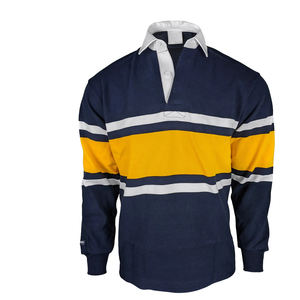 Maillot de rugby professionnel pour hommes, vente en gros, OEM, ODM, uniforme d'équipe personnalisé, séchage rapide, respirant, 100% polyester, t-shirt de sport - Product Image 5