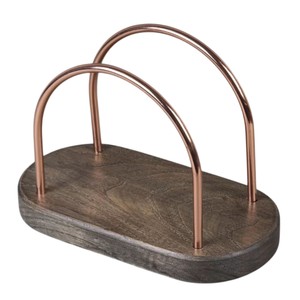 Porta servilletas de hierro con acabado en polvo negro mate, diseño minimalista en forma de cactus, para decoración de cocina y comedor. - Product Image 6