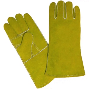 ถุงมือหนังวัวเสริมความแข็งแรงสำหรับงานหนัก ป้องกันเปลวไฟ ป้องกันมือสำหรับคนงานก่อสร้างและช่างเชื่อม - Product Image 5