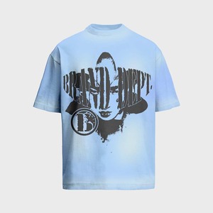 เสื้อยืดผู้ชายทรงโอเวอร์ไซส์ ผ้าคอตตอนพรีเมียม ล้างสีแบบแอซิดวอช สไตล์วินเทจ พิมพ์ลายพัฟพริ้นท์ โลโก้สั่งทำได้ ผ้าคอตตอน 100% ทรงหลวม พิมพ์ลาย - Product Image 4