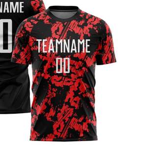 Premium Soccer Jersey Short Sleeve <b>Athletic</b> Sports Shirt Moisture Wicking Soccer Uniform for Training Match Team Competition - Product Image 2