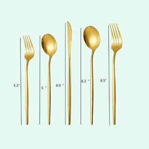 Ensemble de couverts vintage en métal, acier inoxydable, pour Noël, vaisselle de mariage, compatible lave-vaisselle, 5 pièces - Product Image 6