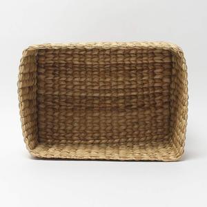 Cesta de Almacenamiento Rectangular Hecha a Mano de Jacinto de Agua, Organizador de Mimbre Natural para Hogar, Cocina, Baño y Dormitorio - Product Image 2