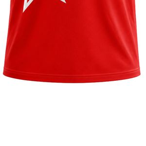 เสื้อบาสเก็ตบอลสีขาวแดงสำหรับผู้ชาย ชุดทีมแขนกุด น้ำหนักเบา ระบายอากาศได้ดี เหมาะสำหรับการฝึกซ้อมและการแข่งขัน - Product Image 6